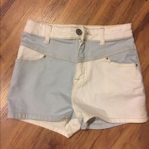 Blue and white shorts